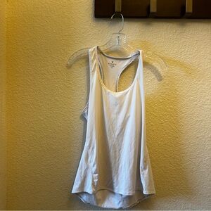 Athleta White Asymmetrical Sleeveless Tank Top